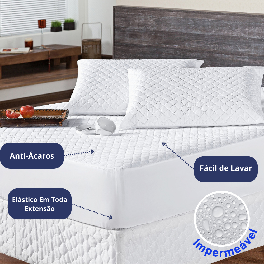 Capa para Colchão Impermeável Com Elástico Matelado Vários Tamanhos