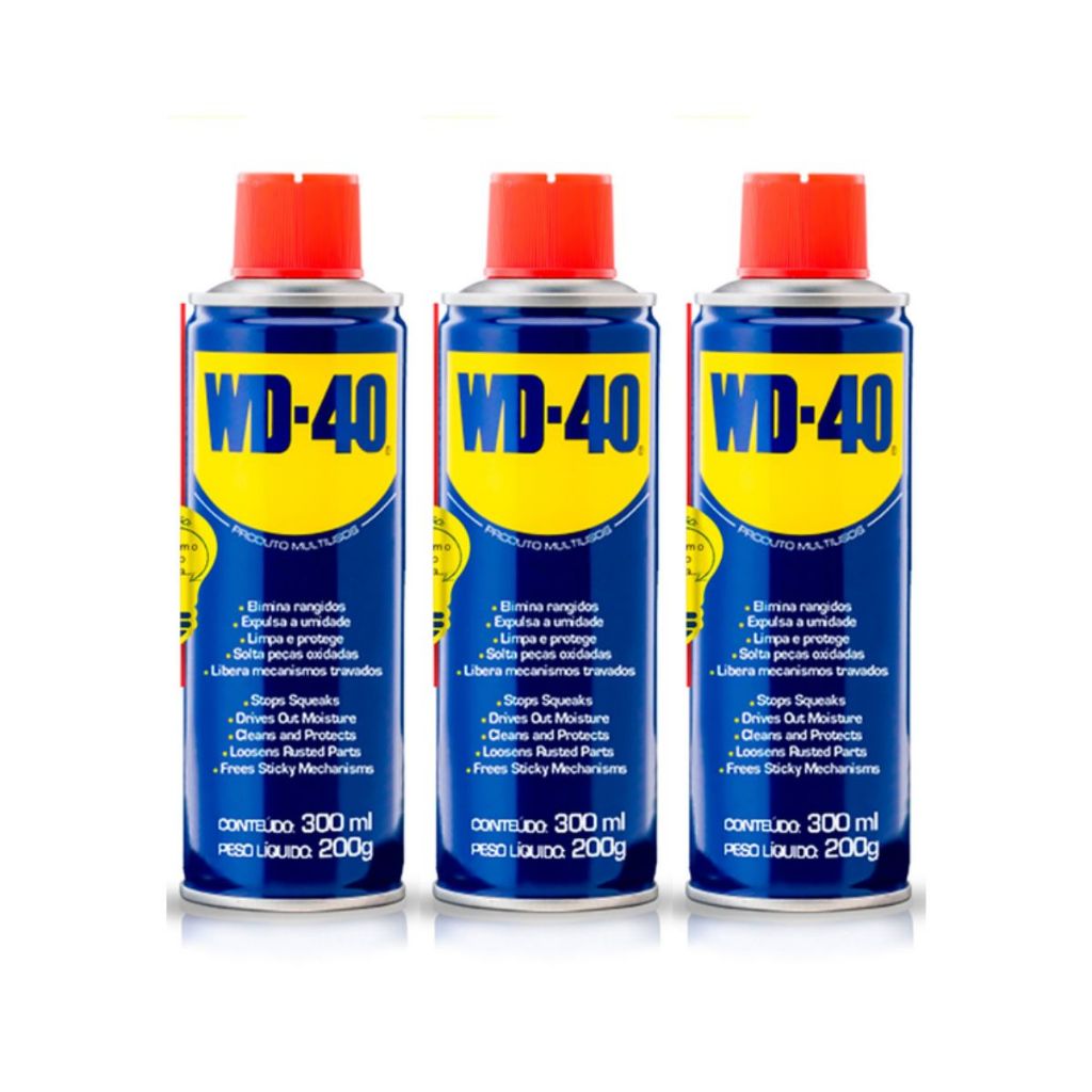 Kit C/3 Lubrificante Wd-40 Produto Multiusos 300ml Aerossol