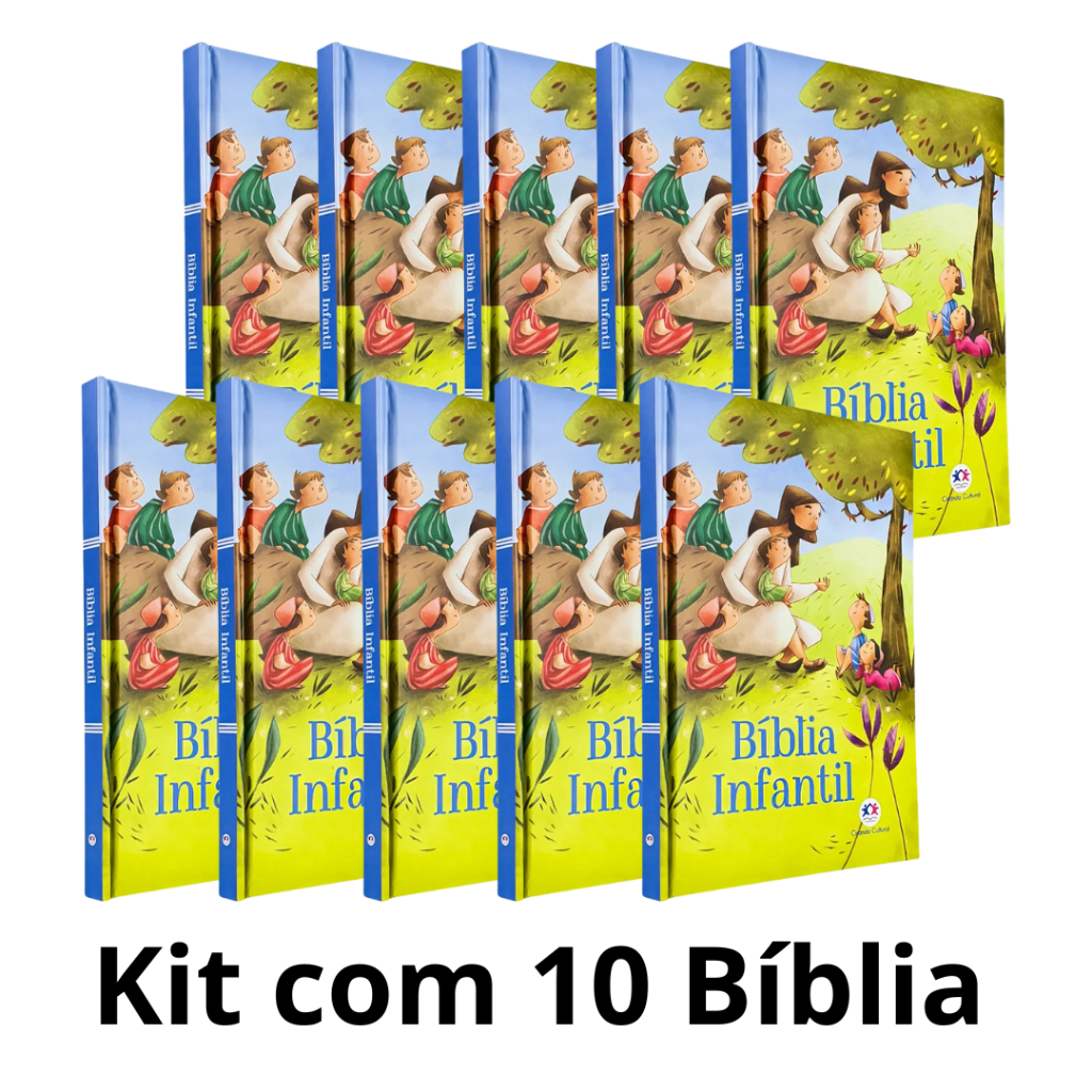 Kit com 10 unidades da Bíblia Infantil | Brochura em Oferta na Shopee