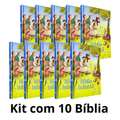 Kit com 10 unidades da Bíblia Infantil | Brochura