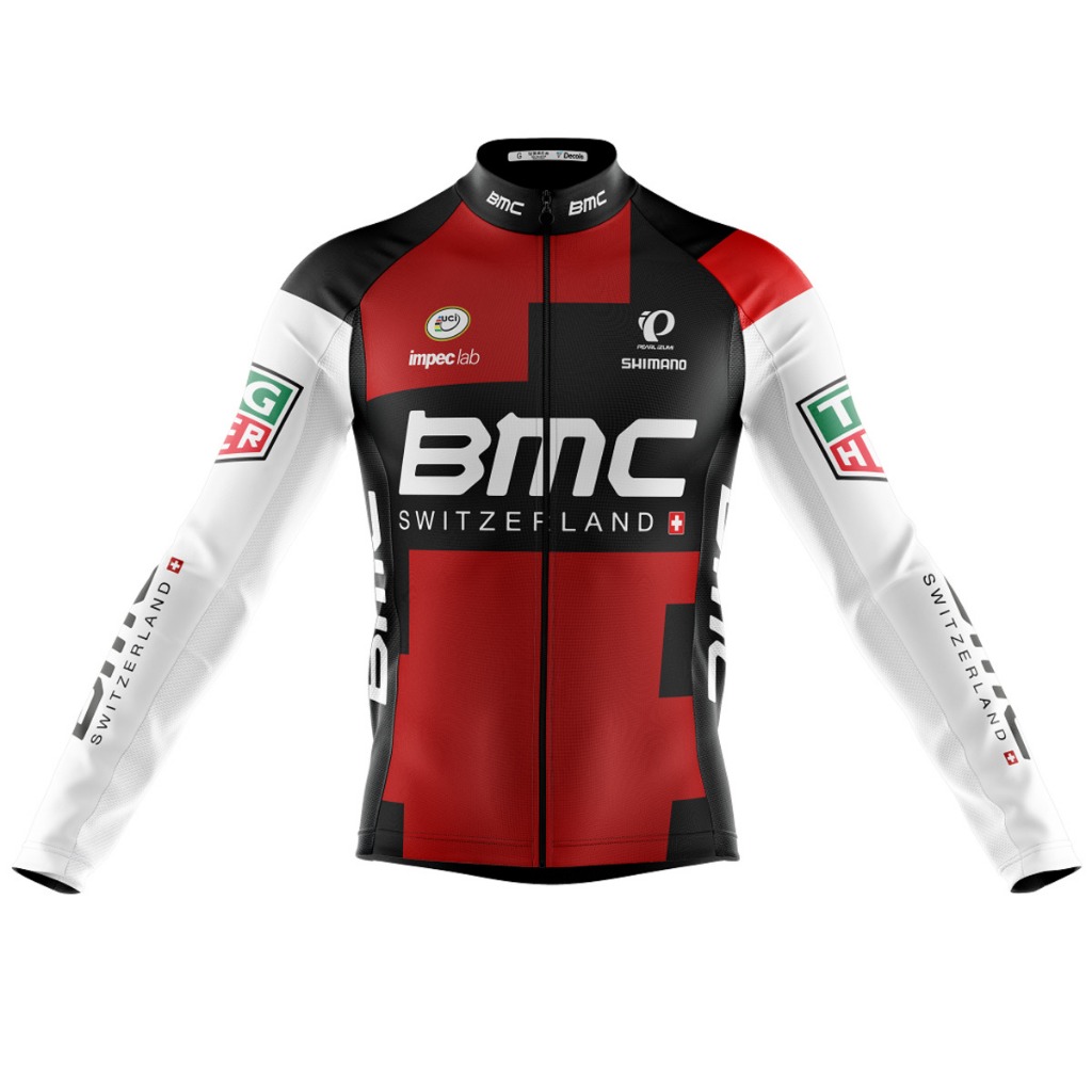 Camisa Ciclismo BMC Manga Longa Bicicleta Zíper Fitness Full Mtb Dry Fit