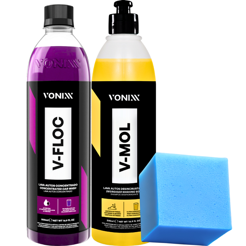 Kit Shampoo Automotivo Sujeira Pesada V-Floc V-Mol Vonixx - Spare Parts and Accessories for Vehicles