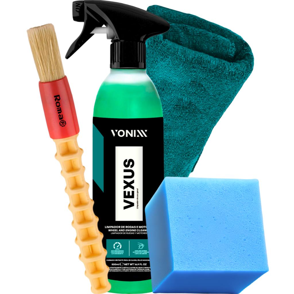 Vexus Vonixx Limpador Limpa Rodas E Motor Pincel Pano - Spare Parts and Accessories for Vehicles