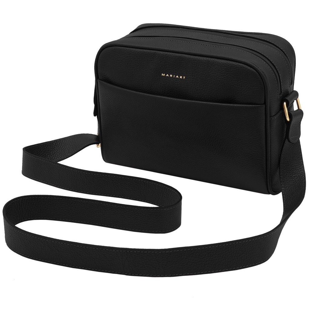 Bolsa Transversal Feminina de Couro Bovino Legítimo Mariart Pupunha