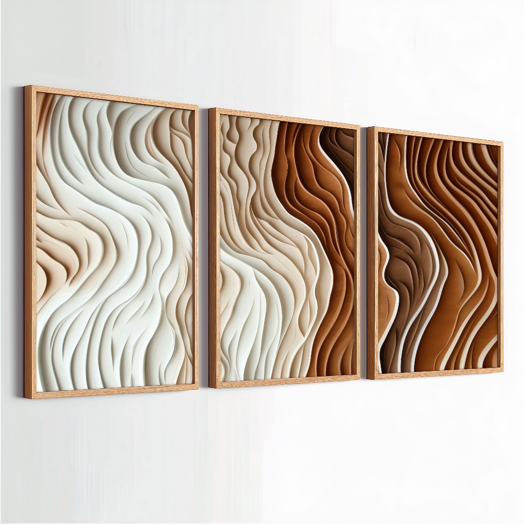 Quadros Decorativos Abstrato 50x70 cm Moldura Sala Grande Escritório Quarto