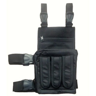 Bornal Perna Tático Militar Porta Objeto Policia Bolsa Preto