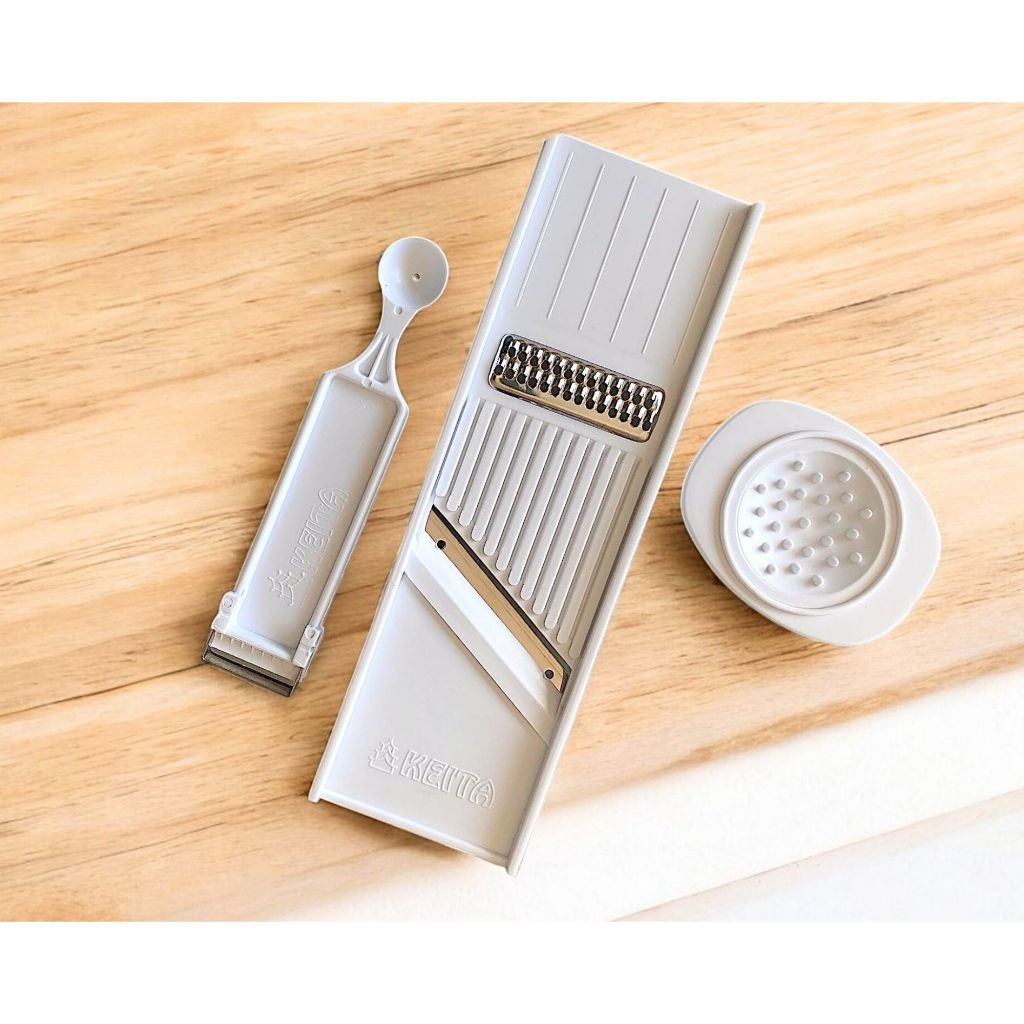 Kit 4 em 1 Descascador Boleador Mandoline Cortador Legumes