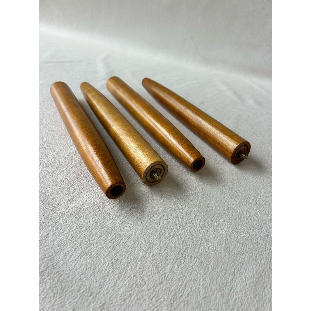 Kit 4 Pés Palito 35 Cm Pés Para Poltrona Puff Recamier Pés Conico Retro
