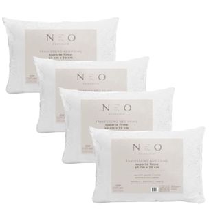 Travesseiro Neo Prime Ecopluma 233 Fios 50x70cm – Branco - Camesa - Suporte Firme em Oferta na Shopee