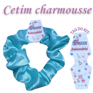 Pacote com 30 Xuxinhas Lacinho Scrunchie com tag mimo aniversário em Oferta na Shopee
