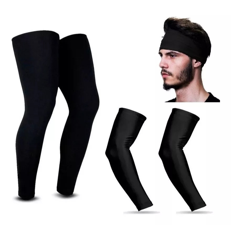 Kit Acessórios Pernito Manguito Headband Bike Tênis Esporte