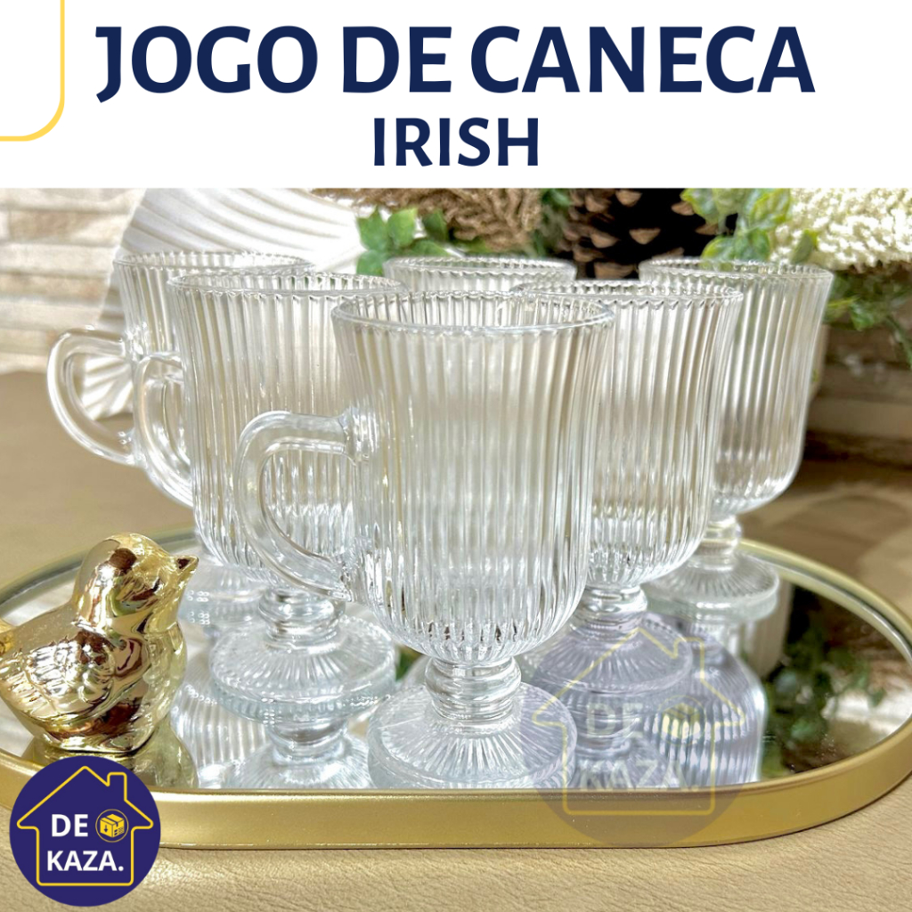 Jogo De Caneca Irish Coffee Graffiato 100ml Xícara de Capuccino