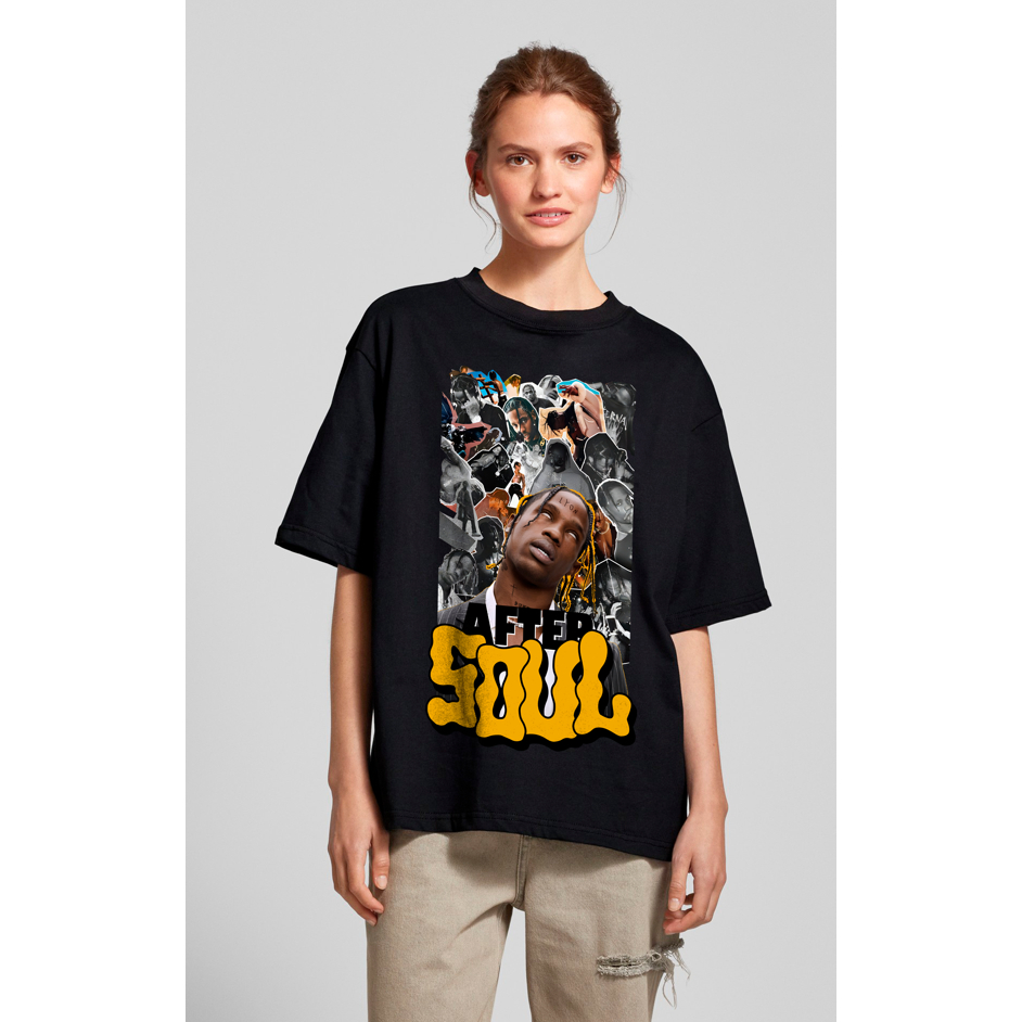 Camiseta Plus Size AfterSoul Arcane Streetwear Geek,100% Algodão, Oversized Com Estética Cyberpunk