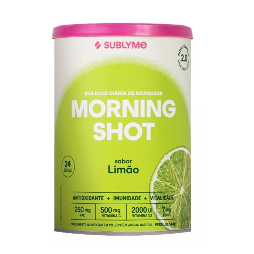 Morning Shot Sabores 144g Suplemento em Pó para Energia, Foco e Disposição