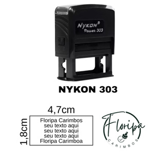 Carimbo Automático Personalizado NYKON 303 em Oferta na Shopee