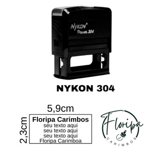 CARIMBO NYKON 304 PERSONALIZADO AUTOMATICO em Oferta na Shopee