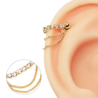 Piercing Corrente Tripla para Helix Folheado em Oferta na Shopee