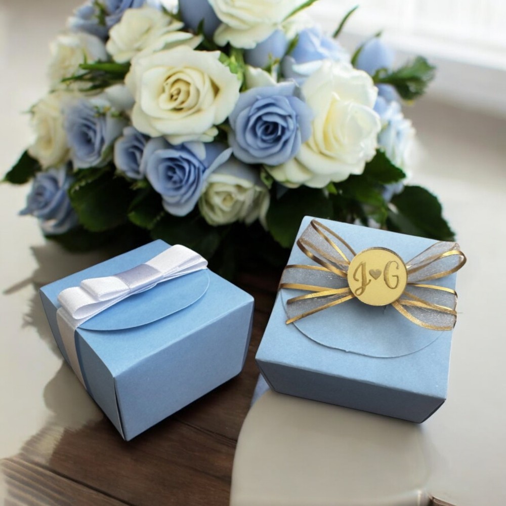 50 Caixinha P/ Bem Casado Lembrancinha Cores 6x6x4 em Oferta na Shopee