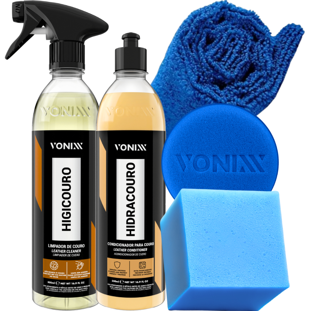 KIT LIMPEZA E HIDRATAÇÃO DE COURO LIMPA E HIDRATA 500ML VONIXX em Oferta na Shopee