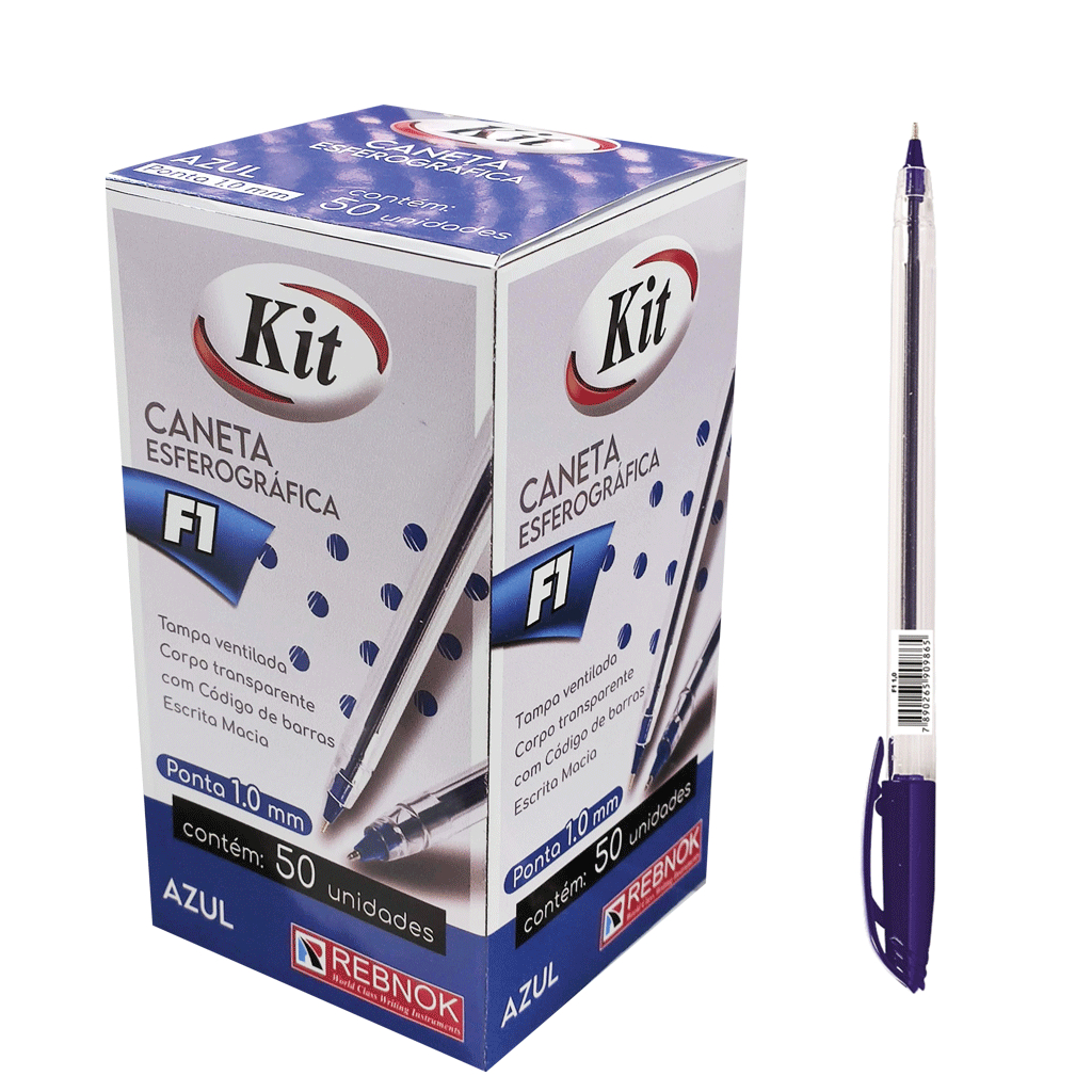 KIT 10 CANETAS ESFEROGRÁFICAS F1 E C1 PONTA FINA 0 7 MM em Oferta na Shopee