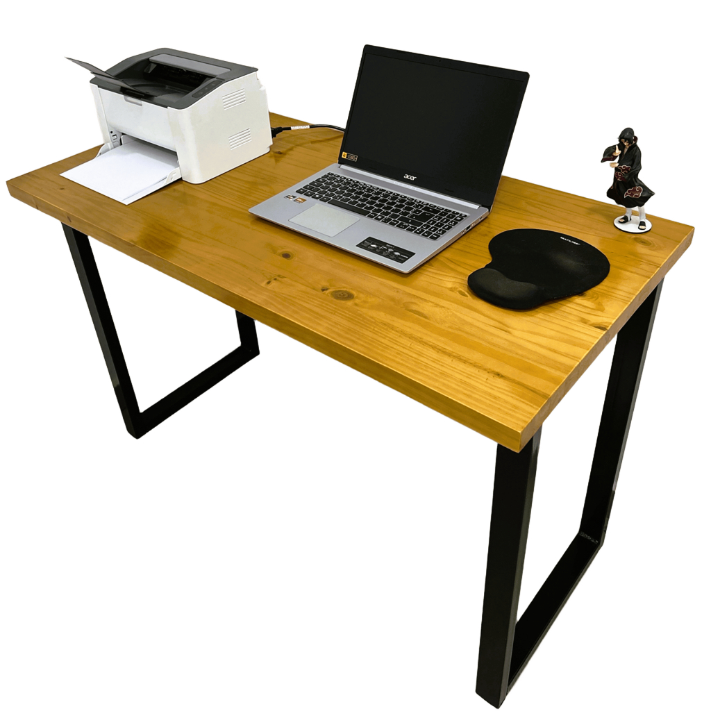 Mesa Computador Notebook Escrivaninha Madeira Maciça Estilo Industrial 120x78x60
