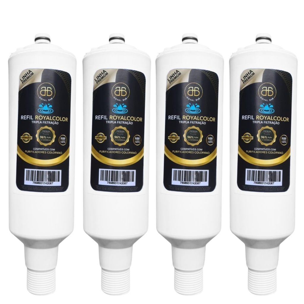 4 Filtro Refil Para Purificador De Água Colormaq