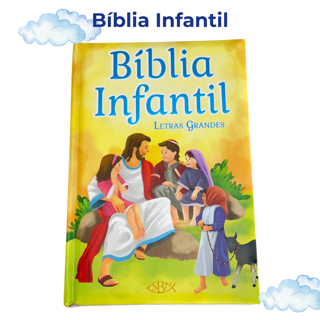 Bíblia Infantil Letras Grandes Livro Colorido Capa Dura Bíblia Sagrada SDN Editora