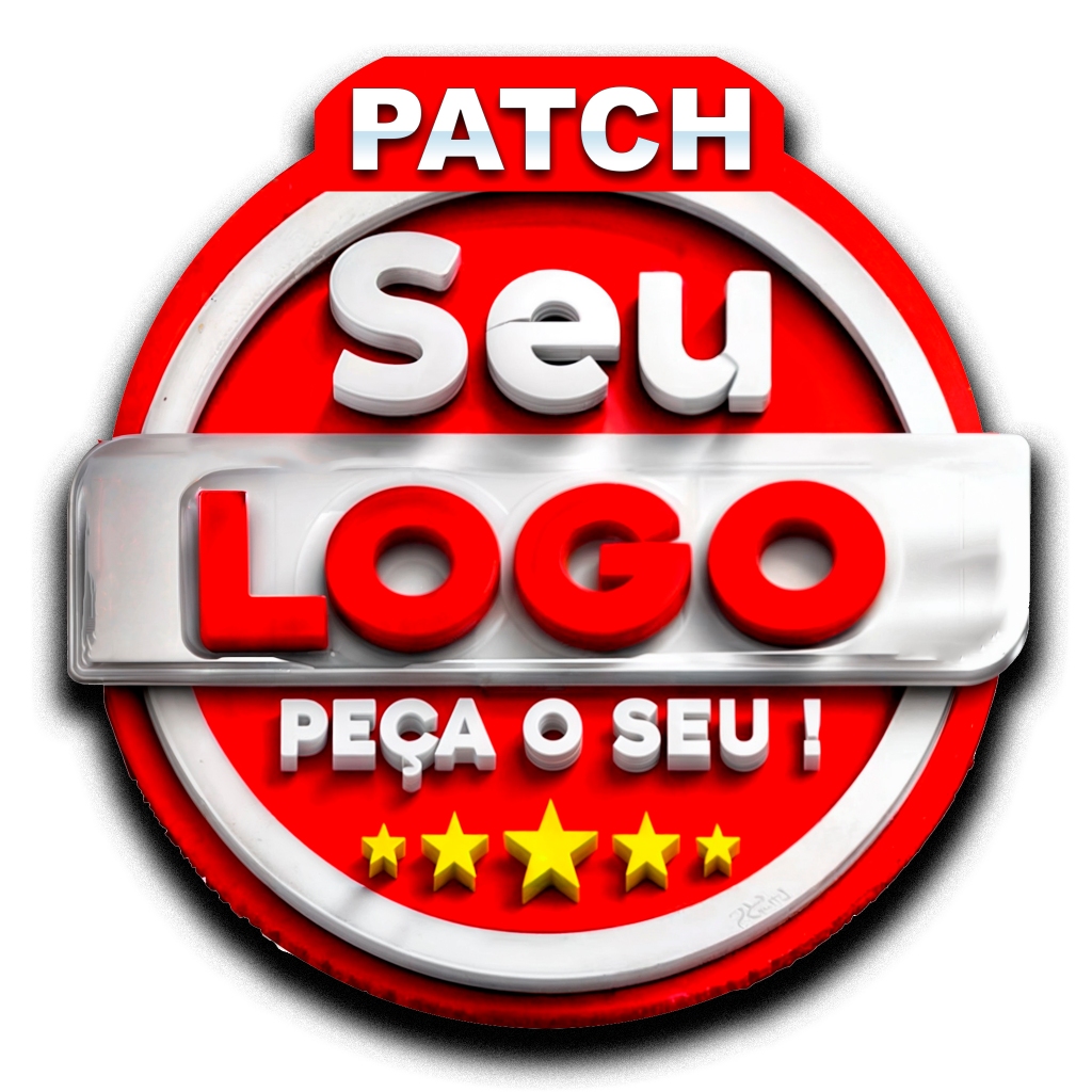 Patch com o seu Logotipo aplique de termocolante ou velcro com borda bordada