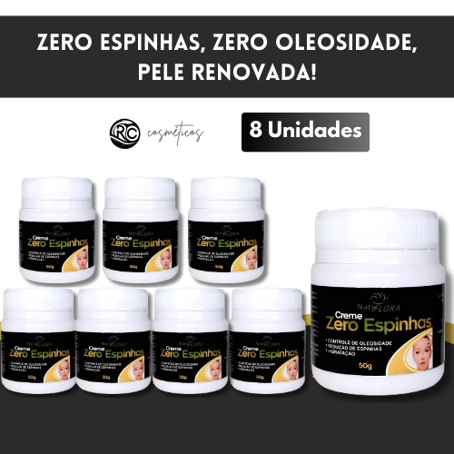 Kit com 9 Cremes Zero Espinhas – Controle de Oleosidade e Hidratação na Medida Certa