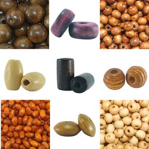 MIÇANGAS  DE  MADEIRA  ATÉ 50 PÇS P/BIJUTERIA PULSEIRA COLAR BRINCO E ARTESANATO em Oferta na Shopee