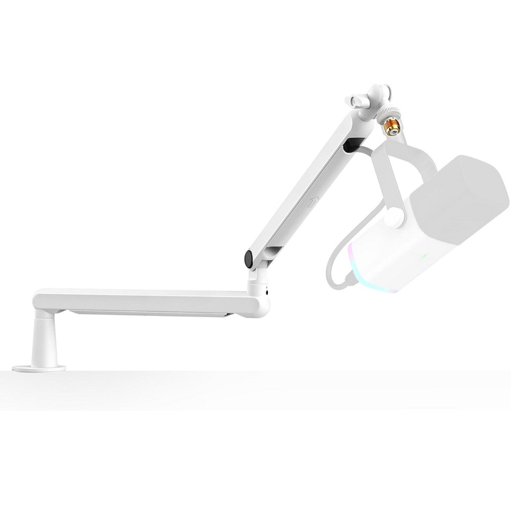 Suporte De Microfone Fifine, Com Braço Articulado, Ajustável, BM88W Branco
