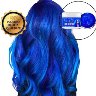 Tonalizante Azul Blue - Mechas Azuis fácil - S/ Amônia - Resultado 100% Natural La cosméticos 300g em Oferta na Shopee