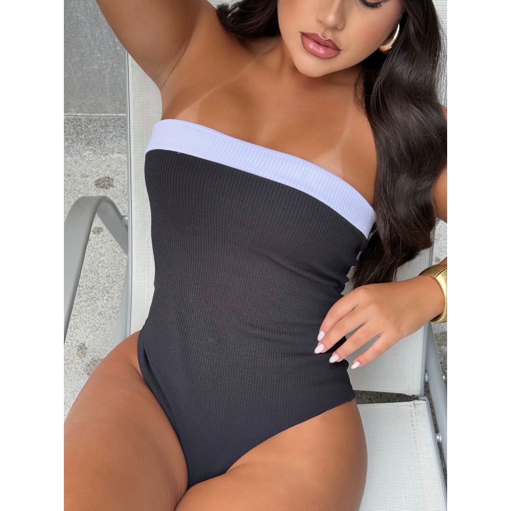 Body Maiô Tomara Que Caia Bicolor Com Forro Verão em Oferta na Shopee