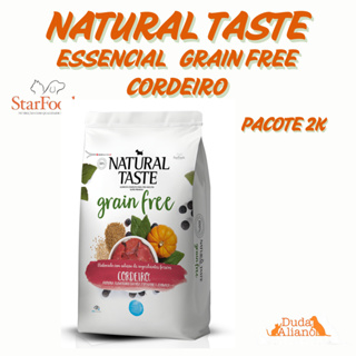 Ração Natural Taste Grain Free 2k Super Premium Cordeiro Livre de Grãos Sem Transgênicos e Corantes em Oferta na Shopee