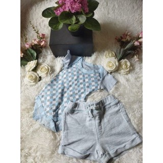 Conjunto Bebê Masculino (Body Algodão + Shorts Moletinho ) Tam: M, Marca: Dmbaue