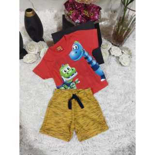 Conjunto Bebê Masculino (Camiseta Manga Curta + Bermuda Moletinho ), Tam: P, Marca: Bethy.bethy