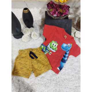 Conjunto Bebê Masculino (Camiseta Manga Curta + Bermuda Moletinho ), Tam: P, Marca: