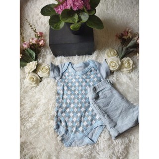 Conjunto Bebê Masculino (Body Algodão + Shorts Moletinho + Boné) Tam: M, Marca: Bauerbauer