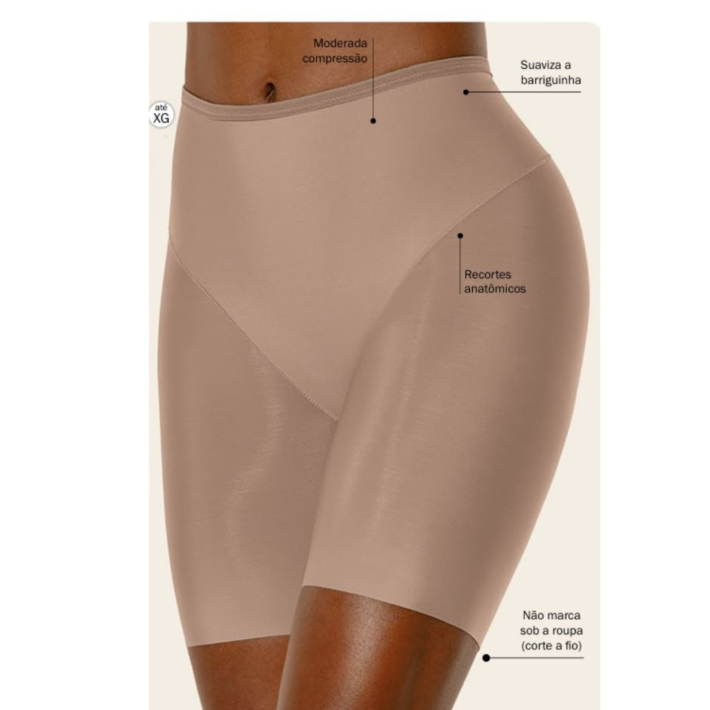 Bermuda Modeladora Control Hipslip DeMillus 094223 em Oferta na Shopee