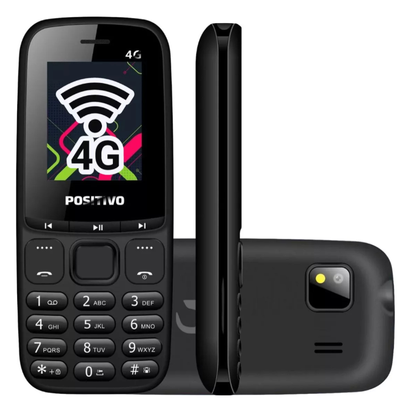 Celular Simples Positivo P26 4g Dual Chip Radio Mp3 Homologado e