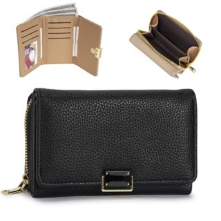 Carteira Feminina Grande Porta Celular Cartão Preta Porta Moedas em Oferta na Shopee