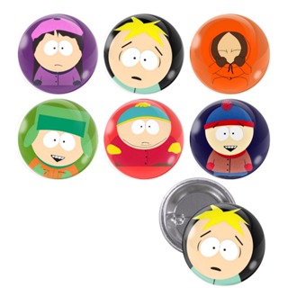 Cartela De Buttons Pins Broche South Park Com 6 Unidades Série / Desenho / Old / Geek / Nostalgia em Oferta na Shopee