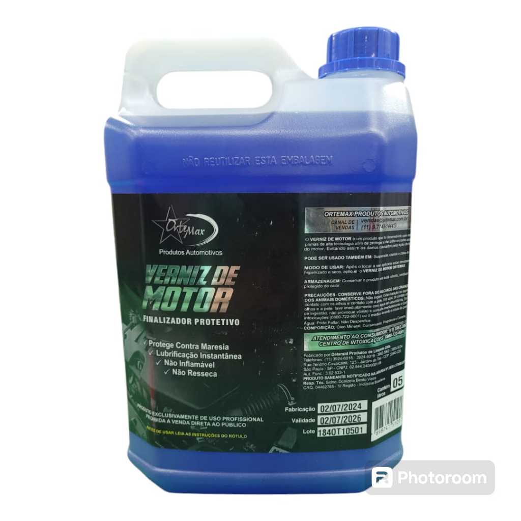 Verniz de Motor 5 Litros - Ortemax em Oferta na Shopee