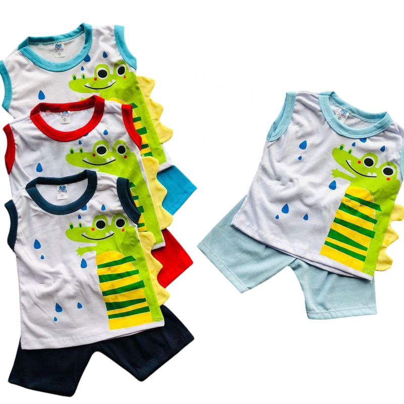 Conjunto Regata e bermuda bebê menino temático em 3D