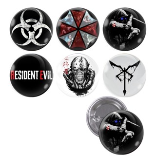 Cartela De Buttons Pins Broche Umbrella Resident Evil Jogo Leon Com 6 Unidades Gamer / Nerd / Geek em Oferta na Shopee