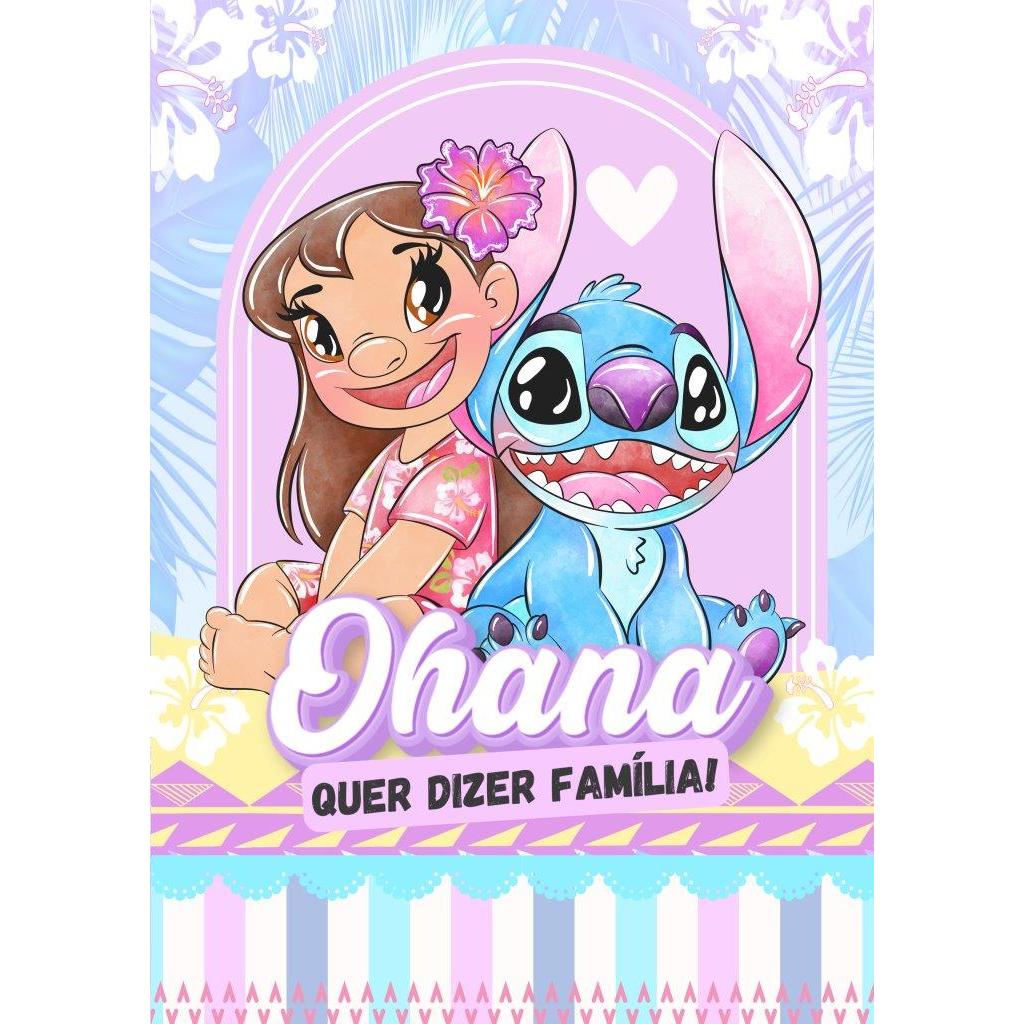 Agenda escolar Lilo & Stitch menina, miolo pautado, com calendário.
