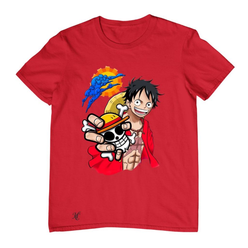 Camiseta Infantil Juvenil One Piece Blusa Menino Desenho Infantil