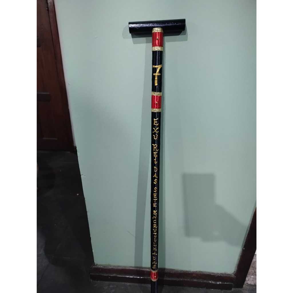 Bengala Personalizada Exu Rei das 7 encruzilhadas/Exu Rei / Exu Belzebu/Exu 7 facadas / Exu Rei da Lira