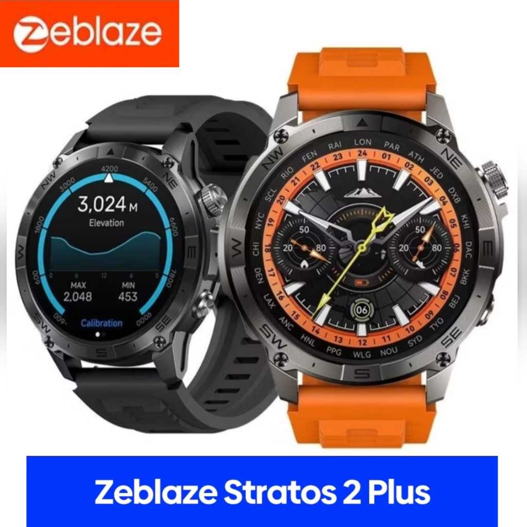 Smartwatch Zeblaze Strato 2 Plus Display Amoled 1.43 GPS Sensor Altímetro Barométrico