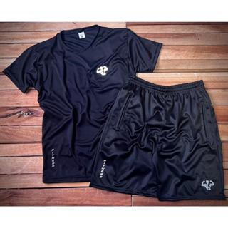 Kit Masculino Camisa + Bermuda Para Treinar - Leve e Confortável - Costura Reforçada - Logo Refletivo - Pronta Entrega em Oferta na Shopee